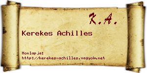 Kerekes Achilles névjegykártya